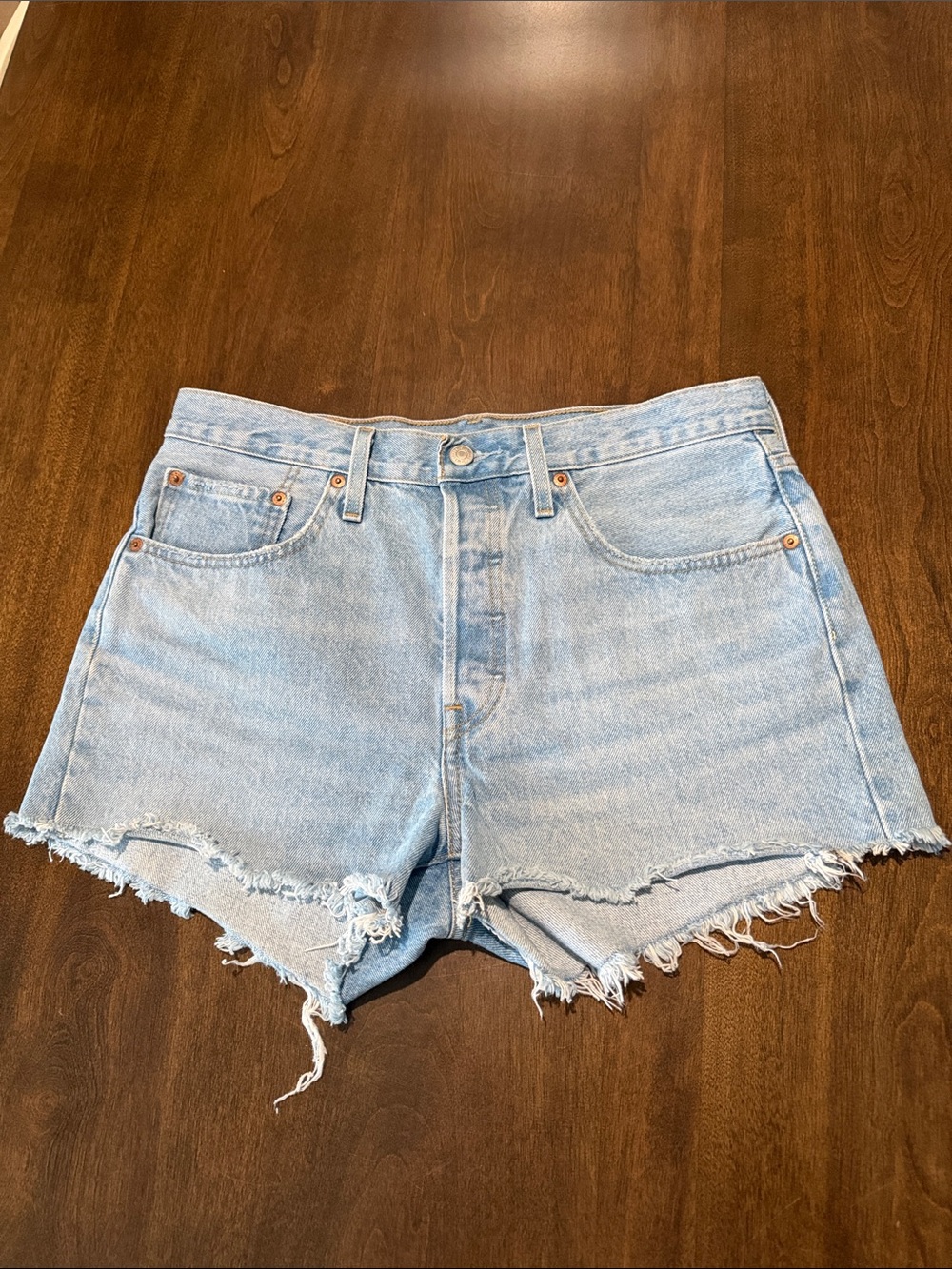 Levi's Light Blue Denim Jean Shorts